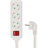 Nedis - 3-voudige Stekkerdoos - Wit - 5 Meter Kabel - 3680 Watt