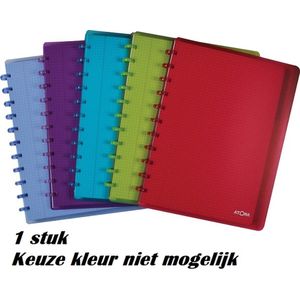 Atoma Trendy schrift, ft A5 , 120 bladzijden, commercieel geruit, met 6 tabbladen, in geassorteerde kleur