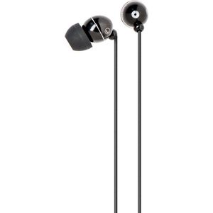 Azuri Stereo-headset handsfree – zwart – 3,5 mm – universeel – hoofdtelefoon (in-ear hoofdtelefoon, met kabel, zwart)