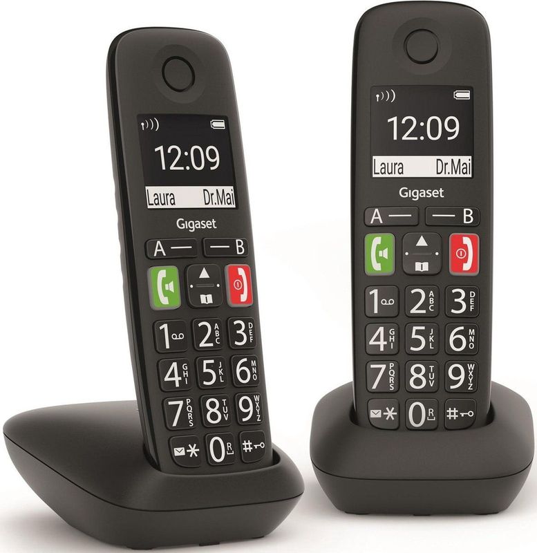 Gigaset E290M - Vaste Telefoon - DECT-set DUO - Zwart