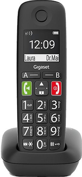 Gigaset E290 E Draadloze Telefoon Senioren - Extra Luid - Zwart