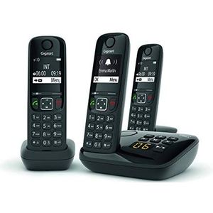 Gigaset AS690AE Trio - Huistelefoon - Zwart - Met Antwoordapparaat