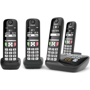 Draadloze telefoons met antwoordapparaat A735A - Zwart