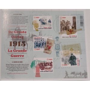 Bpost - 5 zegels voor verzending binnen Europa- De Groote Oorlog 1915