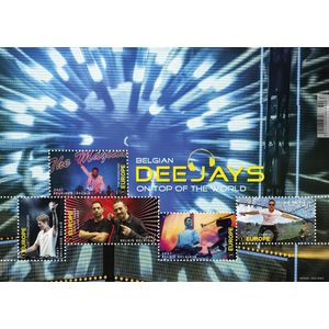 BPost - 5 EU1 zegels - Belgian Deejays on top of the world