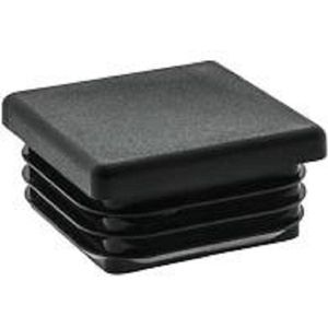INSTEEKDOP - MEUBELDOP VIERKANT - 40 X 40 MM - POLYAMIDE ZWART X 12 STUKS