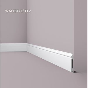 Plint NMC FL2 WALLSTYL Noel Marquet Sierlijst Lijstwerk tijdeloos klassieke stijl wit 2 m