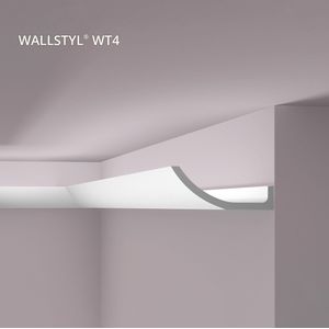 Kroonlijst NMC WT4 WALLSTYL Noel Marquet Sierlijst Lijstwerk Indirecte verlichting tijdeloos klassieke stijl wit 2 m