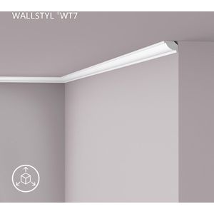 Kroonlijst NMC WT7 WALLSTYL Noel Marquet Sierlijst Plint tijdeloos klassieke stijl wit 2 m