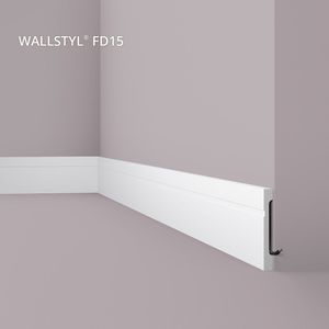 Plint NMC FD15 WALLSTYL Noel Marquet Sierlijst Lijstwerk tijdeloos klassieke stijl wit 2 m