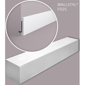 NMC FD2S-box WALLSTYL Noel Marquet 1 doos 13 stukken Plint Deuromlijsting modern design wit | 26 m