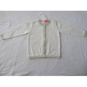 noukie's , meisje, gilet , creme met goud , fijn gebreid , 2 jaar 92