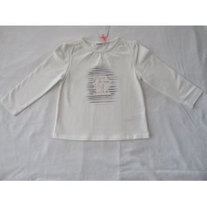 noukie's , meisje, t-shirt lange mouw, today, creme,  4 jaar  104