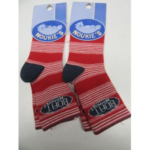 2 pack sokken noukie's rood , wit marine 4 jaar , maat 25