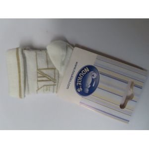 Noukie's - 2 Pack - sokken - Wit /beige - Strandcabine - 1/3 maand