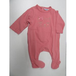 noukie's , pyjama , jersey  oud rose , poesje  0maand 50