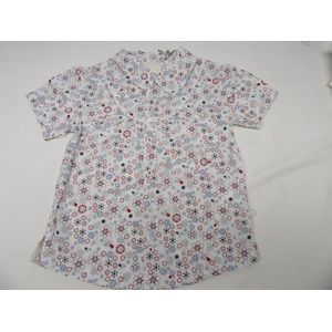 noukie's, meisje , blouses , gebloemd , wit /  rood / blauw ,4 jaar 104