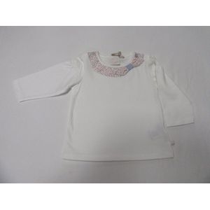 noukie's , meisje, t-shirt lange mouw , wit , kraagje , 2 jaar 92