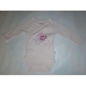 noukie's , 2 pack, bodyset , meisje, lange mouw , rose , ster , 0 maand  50