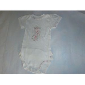 noukie's , 2 pack , bodyset , meisje , korte mouw , creme , 6 maand  68