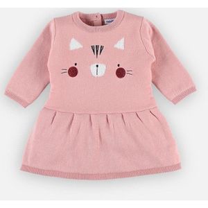 noukie's , meisje, jurk , gebreid , roze , 6 maand 68