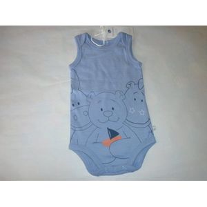 noukie's , 2 pack , bodyset , jongens, zonder mouw , blauw , nouky-paco)lola , 6 maand 68