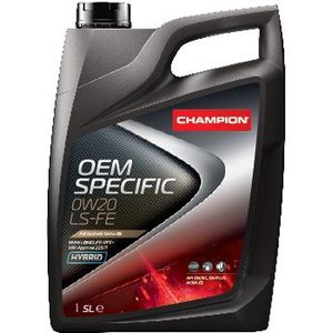 Motorolie Champion Oem Specific 0w20 C5 5l Acura, Aston Martin, Bmw, Honda, Hyundai, Infiniti, Jaguar, Kia, Land Rover, Lexus, Mazda, Mercedes-Benz, Mg, Mini, Nissan, Opel, Subaru, Suzuki, Toyota, Vauxhall, Volvo Champion Lubricants 8232763