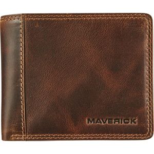 Maverick the original - Leren Billfold portemonnee - RFID - volnerf rundsleder - bruin
