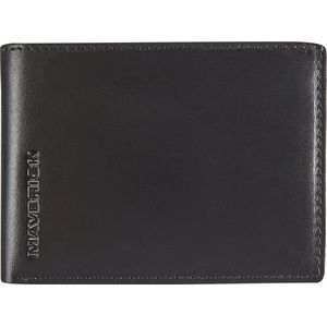 Maverick - all black - Lederen portemonnee - Compact billfold RFID