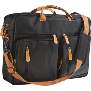 Cristo Urban laptoptas voor 17 inch laptops, 2-in-1, zwart