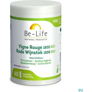 Voedingssupplement - Rode Wijnstok - Bio - 1800 mg - 60 Capsules