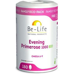 Be Life Evening Primrose 1000 Bio Caps 180 - Biologische Teunisbloemolie voor Huidgezondheid en Hormonale Balans