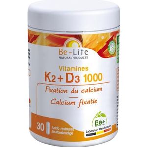 Vitamines K2 D3 1000 Be Life Caps 30
