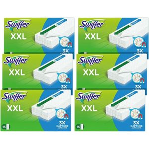 Swiffer Vloerreiniger XXL Droge Doekjes - Voordeelverpakking 6 x 16 Navullingen