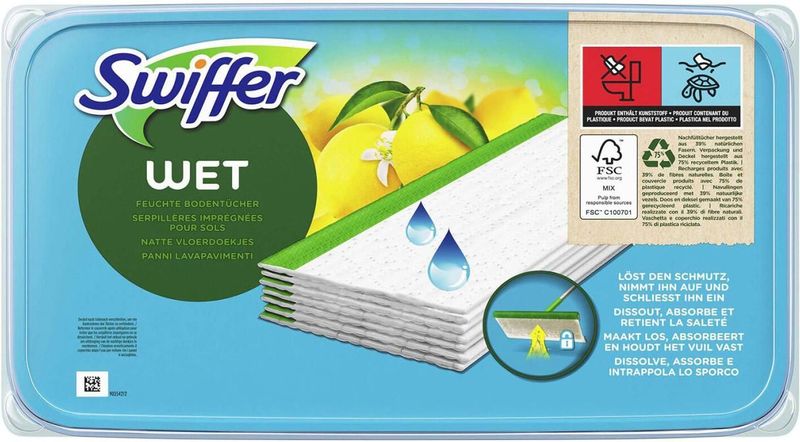 Swiffer - Vochtige Vloerdoeken - 12 doeken