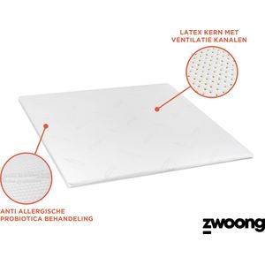 zwoong® Latex Topper 160x200cm - 120 Proef Nachten - Ergonomisch