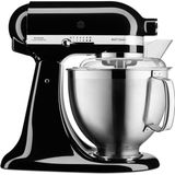 KitchenAid keukenmachine - Artisan - Keukenrobot met 5 accessoires uit roestvrij staal en schenkschild - 300 W - 4,8 L - Onyx zwart