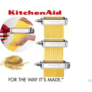 KitchenAid Pastaroller en- snijder - accessoire set van 3 stuks - 5KSMPRA