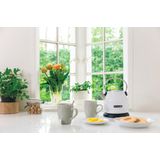 KitchenAid Waterkoker - Waterkoker roestvrij staal met temperatuurmeter en verwijderbare kalkfilter - 1,25 L, Wit