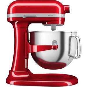 KitchenAid keukenmachine - Artisan - In hoogte verstelbare kom - 375 W - Krachtig met 11 snelheden - Roestvrijstalen accessoires - 6,6L - Appelrood