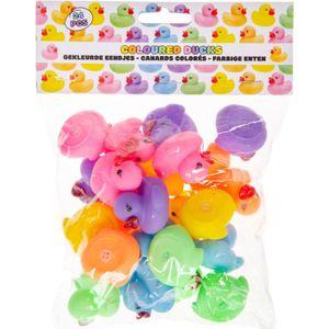 Leuke Kleine Gekleurde MINI Badeendjes (24st.) - 3 X 3.5 X 3 cm