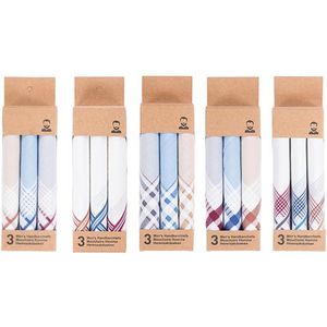 Tiseco | Zakdoeken Heren | 3 stuks | 40 x 40 cm | Geschenkverpakking