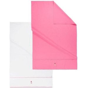 Lief! Girl - Kinderlaken - Ledikant - 100x150 cm - Set van 2 - Roze/Wit