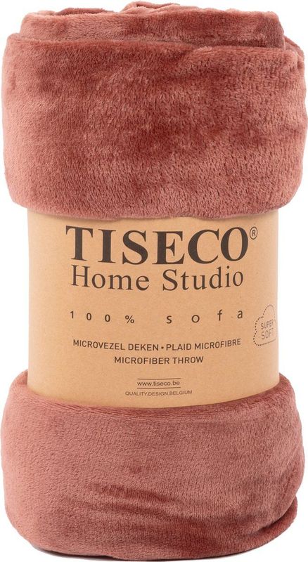 Tiseco Home Studio - Plaid COSY - Microflannel - 240x220 cm - Russet