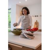 Tiseco Home Studio - Gingham - Keukenhandschoen - Taupe - Set van 2