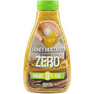 Rabeko Zero Sauce — honingmosterd, 1 x 425 ml zonder suiker en vetarm — gezonde koolhydraatarme producten met minder calorieën en minder vet voor salades, frieten, hamburgers, grills — gluten — en lactosevrij