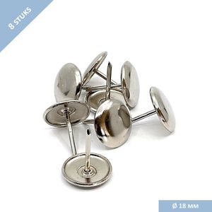 Serviprof stoelglijder Ø 18 mm - Metaal - Met nagel - 8 stuks