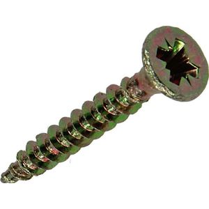 Geel Verzinkte Spaanplaatschroeven Verzonken Kop 85 stuks 3,5 x 25 mm