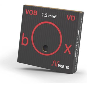NEXANS Installatiedraad VD H07V-U 100m 1,5mm² zwart