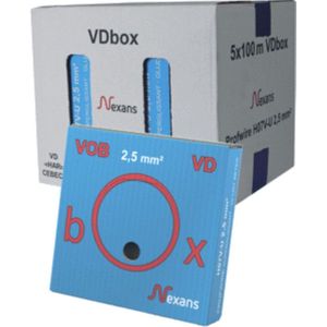 Nexans Profwire Vdbox Installatiedraad H07V-U ECA 2.5 BL RI100 100 MTR